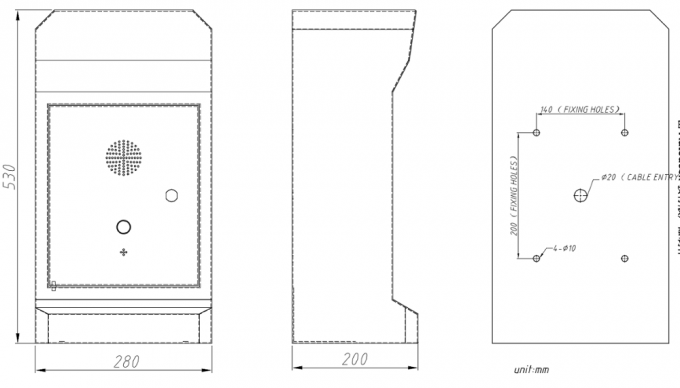 Téléphone anti-vandalisme SOS à numérotation directe, IP54, GSMR, mains libres 1