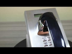 Téléphone antivandalisme étanche en acier inoxydable avec écran LCD