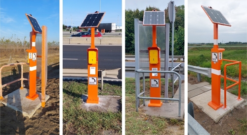 Dernières nouvelles de l'entreprise Téléphone d'urgence 4G alimenté par l'énergie solaire: amélioration de la sécurité sur l'autoroute M7 en Hongrie