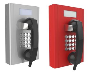 Un bon prix. Téléphone résistant gris ou rouge adapté aux besoins du client analogue/PETITE GORGÉE avec l'affichage d'affichage à cristaux liquides en ligne