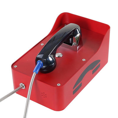 Un bon prix. Téléphone robuste rouge 3G/GSM anti-vandalisme, un bouton, IP54-IP65 pour urgence en ligne