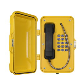 Support mural/pilier pour téléphone VoIP résistant à l'humidité pour l'industrie lourde