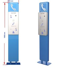 Les mains à l'épreuve du vandalisme libèrent le pilier de téléphone de SOS avec la caméra et conjuguent bouton de numérotage automatique