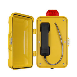 Téléphone analogue industriel jaune/téléphone analogue imperméable avec la lampe d'avertissement