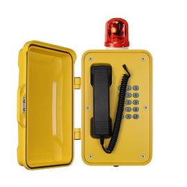 Téléphones imperméables extérieurs industriels résistants avec le voyant d'alarme