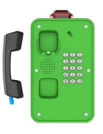 Un bon prix. Téléphone industriel résistant aux intempéries vert, tunnel / interphone marin résistant aux intempéries en ligne