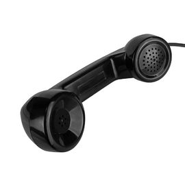 Un bon prix. Microphone de combiné téléphonique noir anti-destructeur avec matériau PC/ABS en ligne