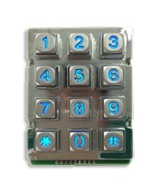 Un bon prix. Le contre-jour bleu rocailleux en alliage de zinc 12 verrouille le clavier numérique avec Pin 9 en ligne