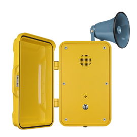 Téléphone imperméable industriel résistant aux chocs équipé du klaxon et de la lampe