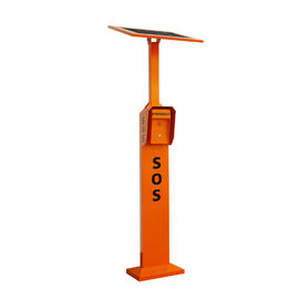 Cabine téléphonique résistante de route de vandale de support de Polonais avec le panneau solaire actionné