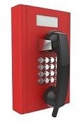 Support rocailleux gris ou rouge de mur de téléphone de Voip pour le service bancaire d'hôpital/