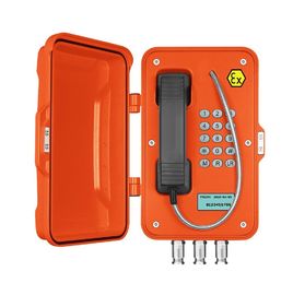 Anti téléphone analogue imperméable d'explosion avec l'affichage d'affichage à cristaux liquides pour des secteurs dangereux