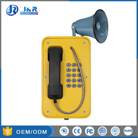 Un bon prix. Téléphone industriel jaune, résistant aux intempéries, installation simple avec boîtier en aluminium moulé en ligne
