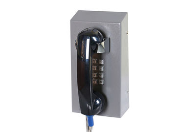 Un bon prix. Téléphone en acier laminé à froid de visite de prison, matériel d'ABS de téléphone de prison avec la corde blindée en ligne